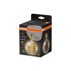 Osram Vintage 1906 LED E27 Globe Filament Gold 95mm 7W 600lm - 822 Extra Warm White | Dimmable