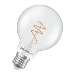Osram Vintage 1906 LED E27 Globe Filament Klar 4.6W 470lm - 927 Extra Varm Vit | Bästa Färgåtergivning - Dimbar - Ersättare 40W