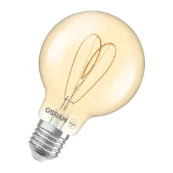 Osram Vintage 1906 LED E27 Globe Filament Heart Guld 8W 806lm - 922 Extra Varm Vit | Bästa Färgåtergivning - Dimbar - Ersättare 60W