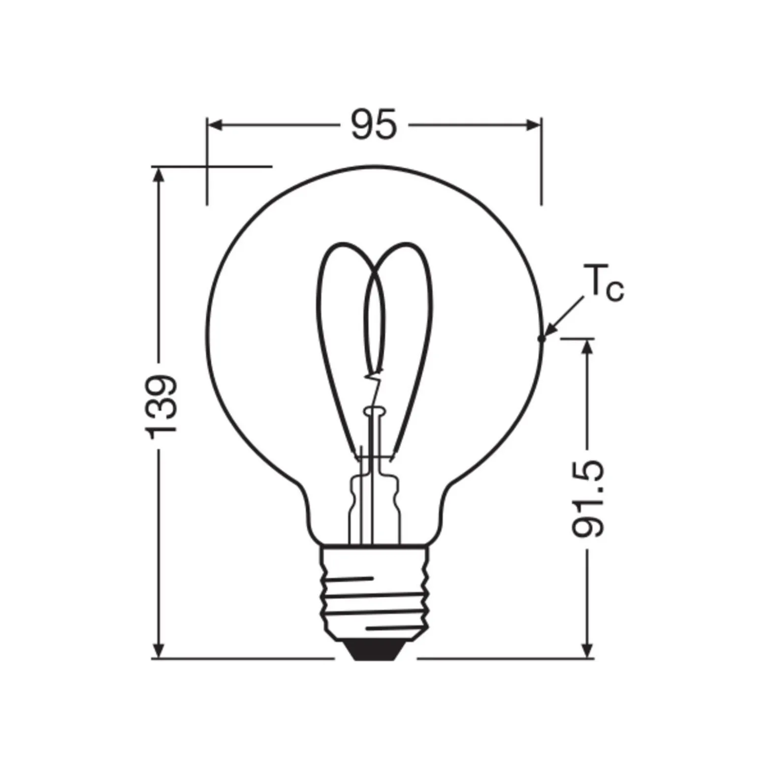 Osram Vintage 1906 LED E27 Globe Filament Klar 7.2W 806lm - 927 Extra Varm Vit | Bästa Färgåtergivning - Dimbar - Ersättare 60W