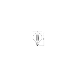 Osram Vintage 1906 LED E27 Globe Filament Guld 7.2W 806lm - 824 Extra Varm Vit | Ersättare 60W