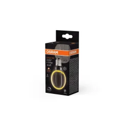 Osram Vintage 1906 LED E27 Globe Filament Smoke 80mm 4W 110lm - 818 Extra Varm Vit | Dimbar - Ersättare 12W