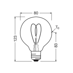 Osram Vintage 1906 LED E27 Globe Filament Guld 4.9W 470lm - 927 Extra Varm Vit | Bästa Färgåtergivning - Dimbar - Ersättare 40W