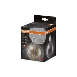 Osram Vintage 1906 LED E27 Globe Filament Smokey 95mm 3.4W 100lm - 818 Extra Warm White