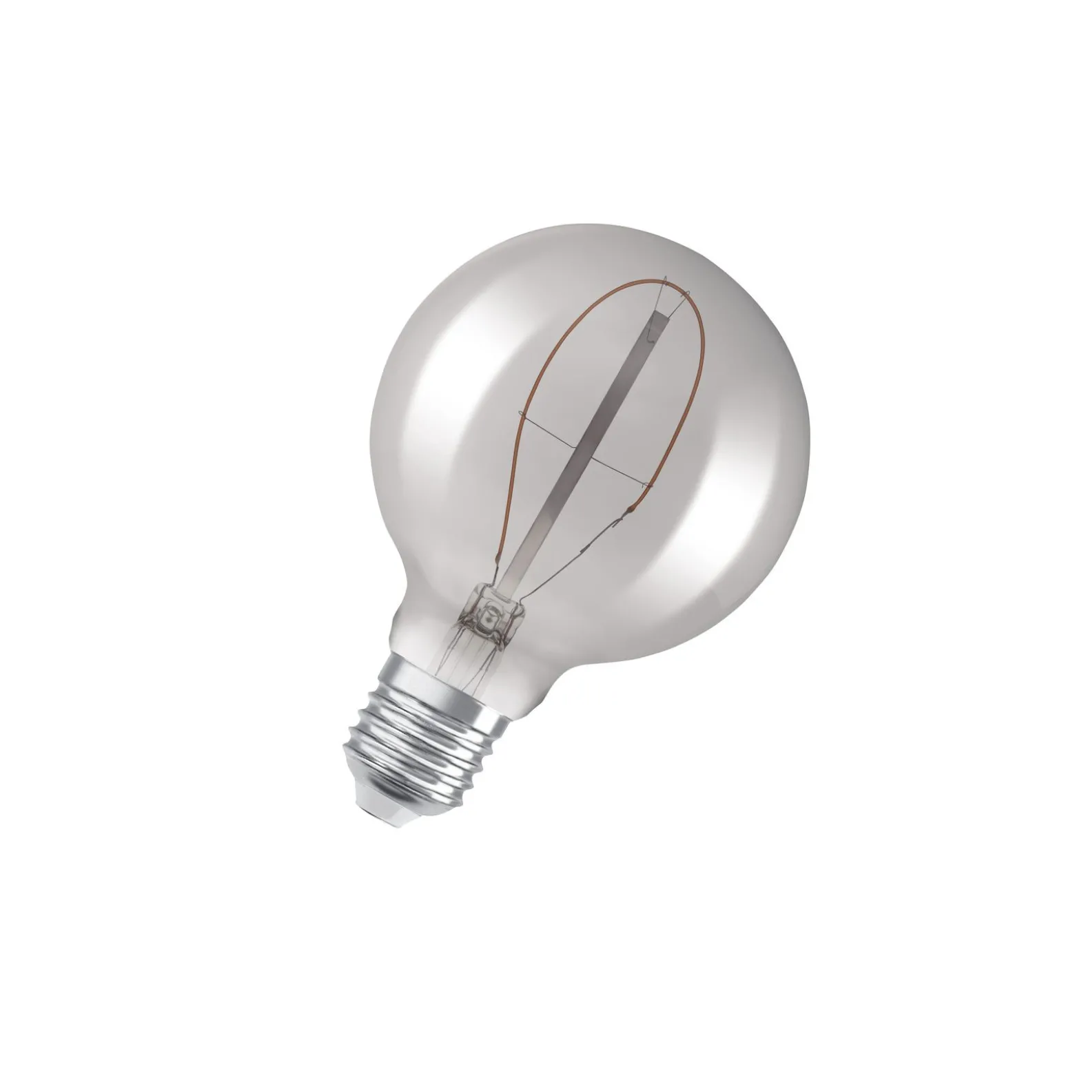 Osram Vintage 1906 LED E27 Globe Filament Smokey 95mm 3.4W 100lm - 818 Extra Warm White