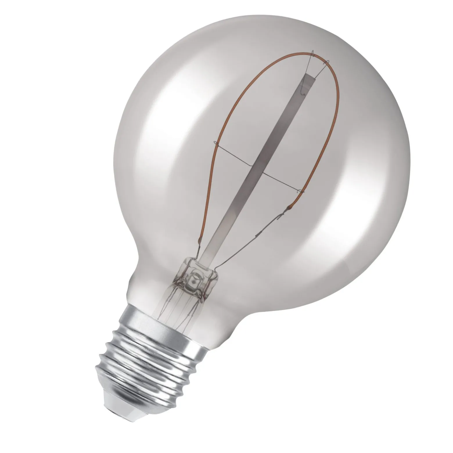 Osram Vintage 1906 LED E27 Globe Filament Smokey 95mm 3.4W 100lm - 818 Extra Warm White