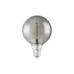 Osram Vintage 1906 LED E27 Globe Filament Smoke 125mm 5W 140lm - 818 Extra Varm Vit | Ersättare 15W