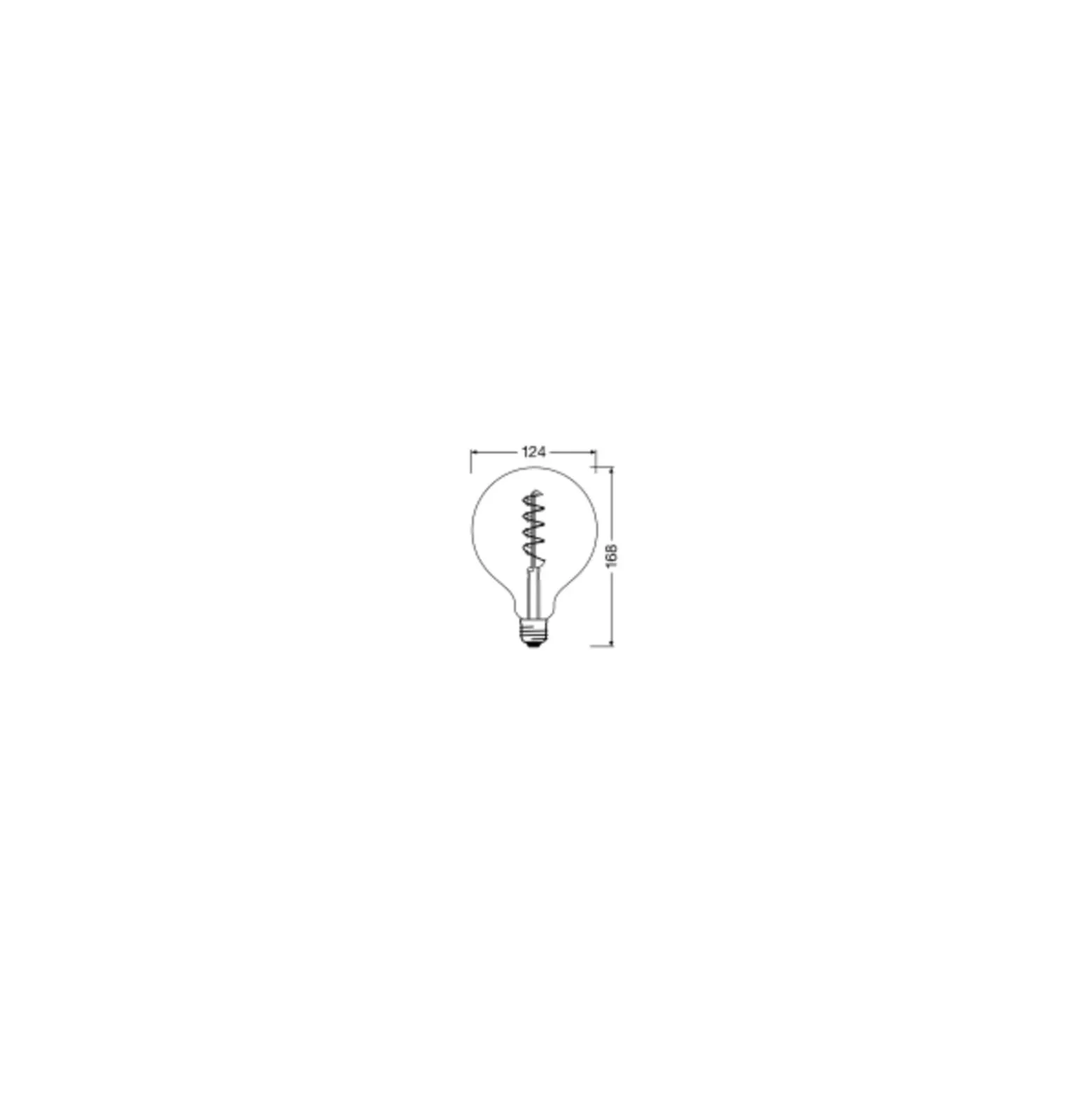 Osram Vintage 1906 LED E27 Globe Filament Smoke 125mm 5W 140lm - 818 Extra Varm Vit | Ersättare 15W