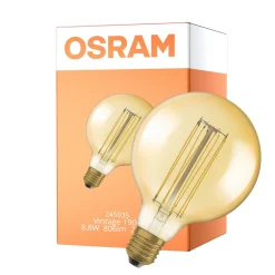 Osram Vintage 1906 LED E27 Globe Filament Gold 125mm 8.8W 806lm - 822 Extra Warm White | Dimmable