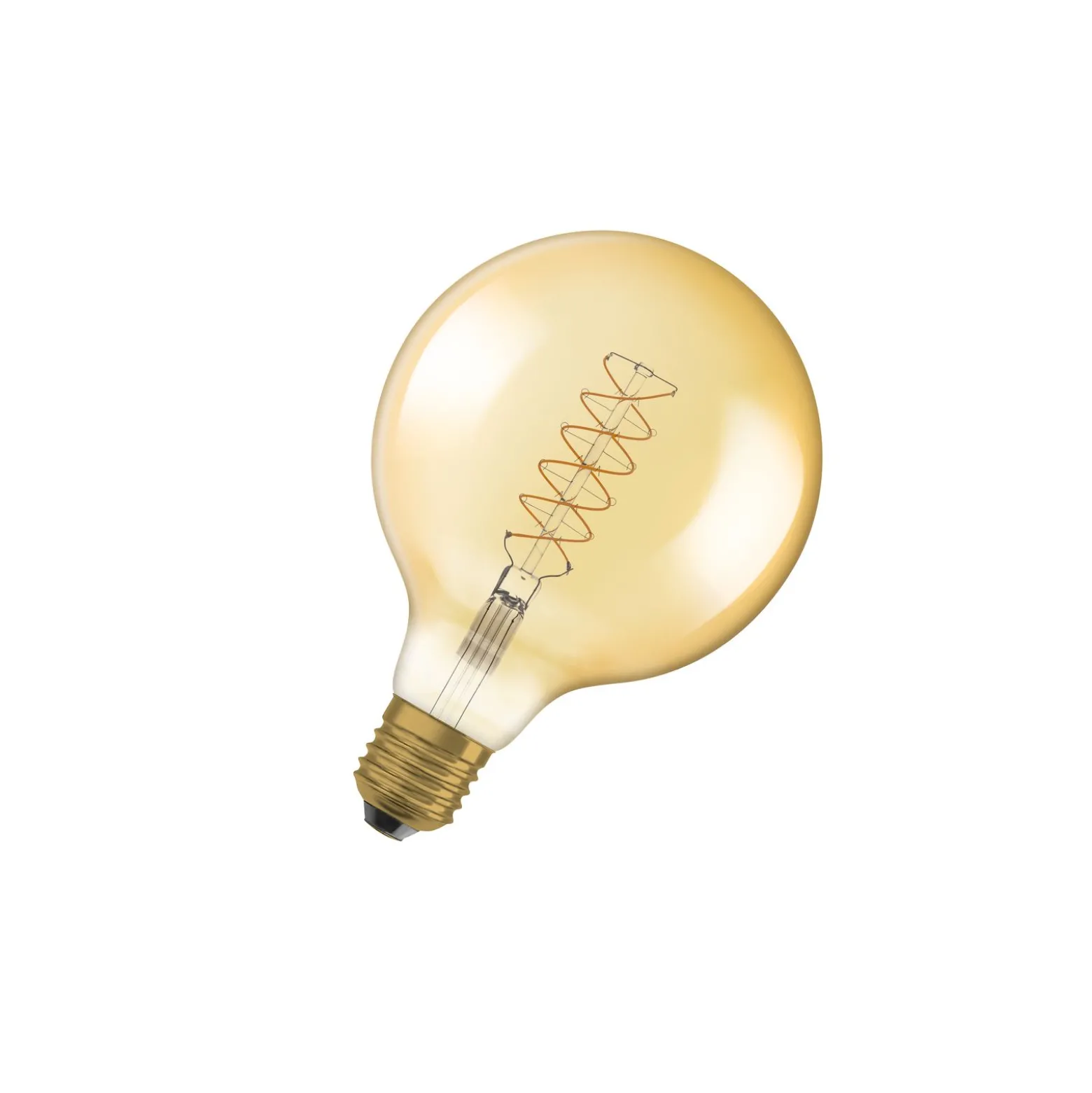 Osram Vintage 1906 LED E27 Globe Filament Gold 125mm 4.8W 420lm - 822 Extra Warm White | Dimmable