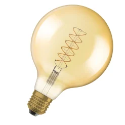 Osram Vintage 1906 LED E27 Globe Filament Gold 125mm 4.8W 420lm - 822 Extra Warm White | Dimmable