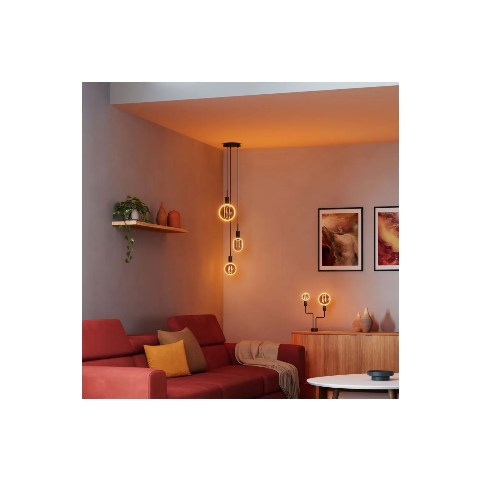 Osram Vintage 1906 LED E27 Globe Filament Smoke 100mm 4W 110lm - 818 Extra Varm Vit | Dimbar - Ersättare 12W