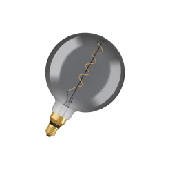 Osram Vintage 1906 LED E27 Globe Filament Smoke 200mm 5W 110lm - 818 Extra Varm Vit | Dimbar - Ersättare 25W