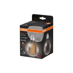 Osram Vintage 1906 LED E27 Globe Filament Smokey 95mm 11W 500lm - 818 Extra Warm White | Dimmable