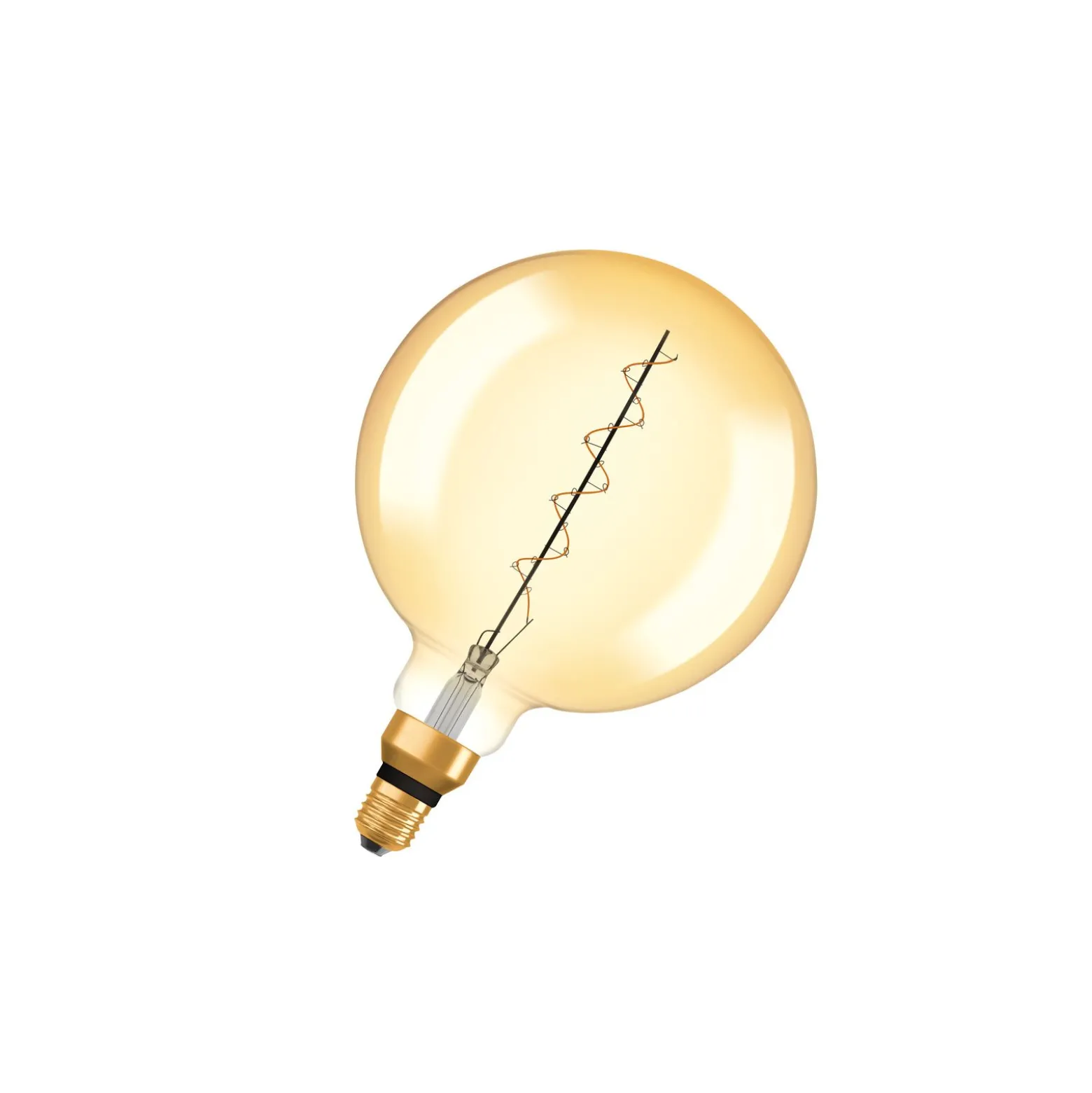 Osram Vintage 1906 LED E27 Globe Filament Gold 200mm 4.8W 400lm - 822 Extra Warm White | Dimmable