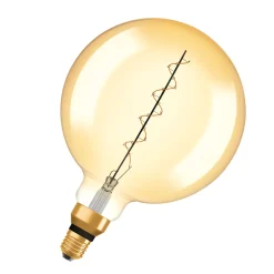 Osram Vintage 1906 LED E27 Globe Filament Gold 200mm 4.8W 400lm - 822 Extra Warm White | Dimmable