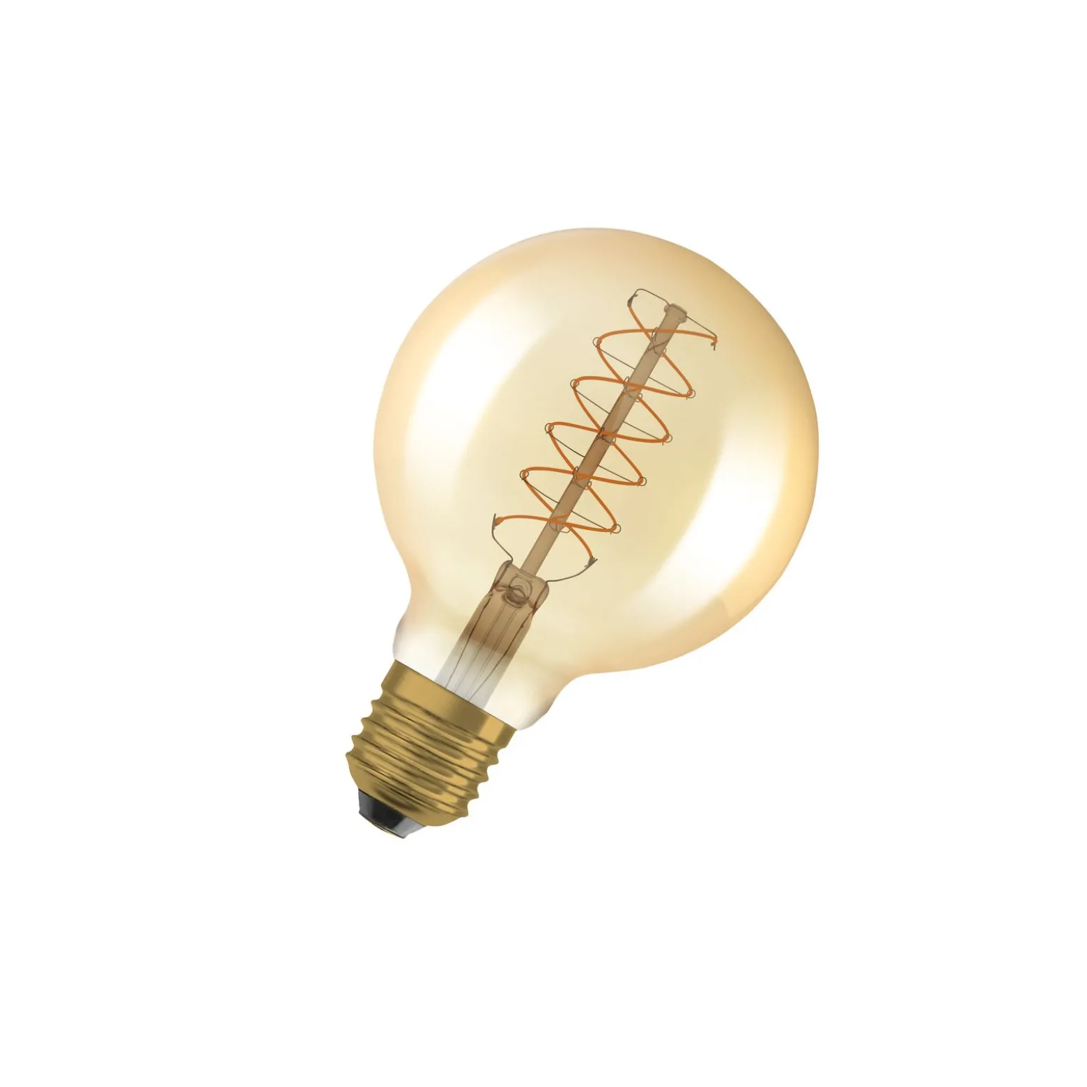 Osram Vintage 1906 LED E27 Globe Filament Gold 95mm 4.8W 420lm - 822 Extra Warm White | Dimmable