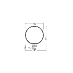 Osram Vintage 1906 LED E27 Globe Filament Guld 130mm 4W 220lm - 818 Extra Varm Vit | Dimbar - Ersättare 22W