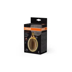 Osram Vintage 1906 LED E27 Globe Filament Guld 130mm 4W 220lm - 818 Extra Varm Vit | Dimbar - Ersättare 22W
