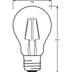 Osram Vintage 1906 LED E27 Päron Filament Guld 2.5W 220lm - 824 Extra Varm Vit | Ersättare 25W