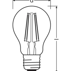 Osram Vintage 1906 LED E27 Päron Filament Guld 4W 410lm - 824 Extra Varm Vit | Ersättare 40W