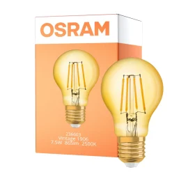 Osram Vintage 1906 LED E27 Päron Filament Guld 7.5W 865lm - 825 Extra Varm Vit | Ersättare 60W