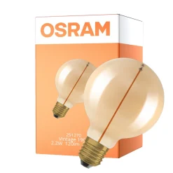 Osram Vintage 1906 LED E27 Special Filament Klar 2.2W Päron120lm - 827 Extra Varm Vit | Ersättare 15W
