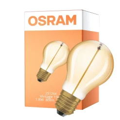 Osram Vintage 1906 LED E27 Special Filament Klar 1.8W 80lm - 827 Extra Varm Vit | Ersättare 15W
