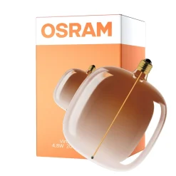 Osram Vintage 1906 LED E27 Special Filament Smoke Tall 4.8W 200lm - 818 Extra Varm Vit | Dimbar - Ersättare 25W