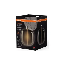 Osram Vintage 1906 LED E27 Special Filament Smoke Tall 4.8W 100lm - 818 Extra Varm Vit | Dimbar - Ersättare 15W