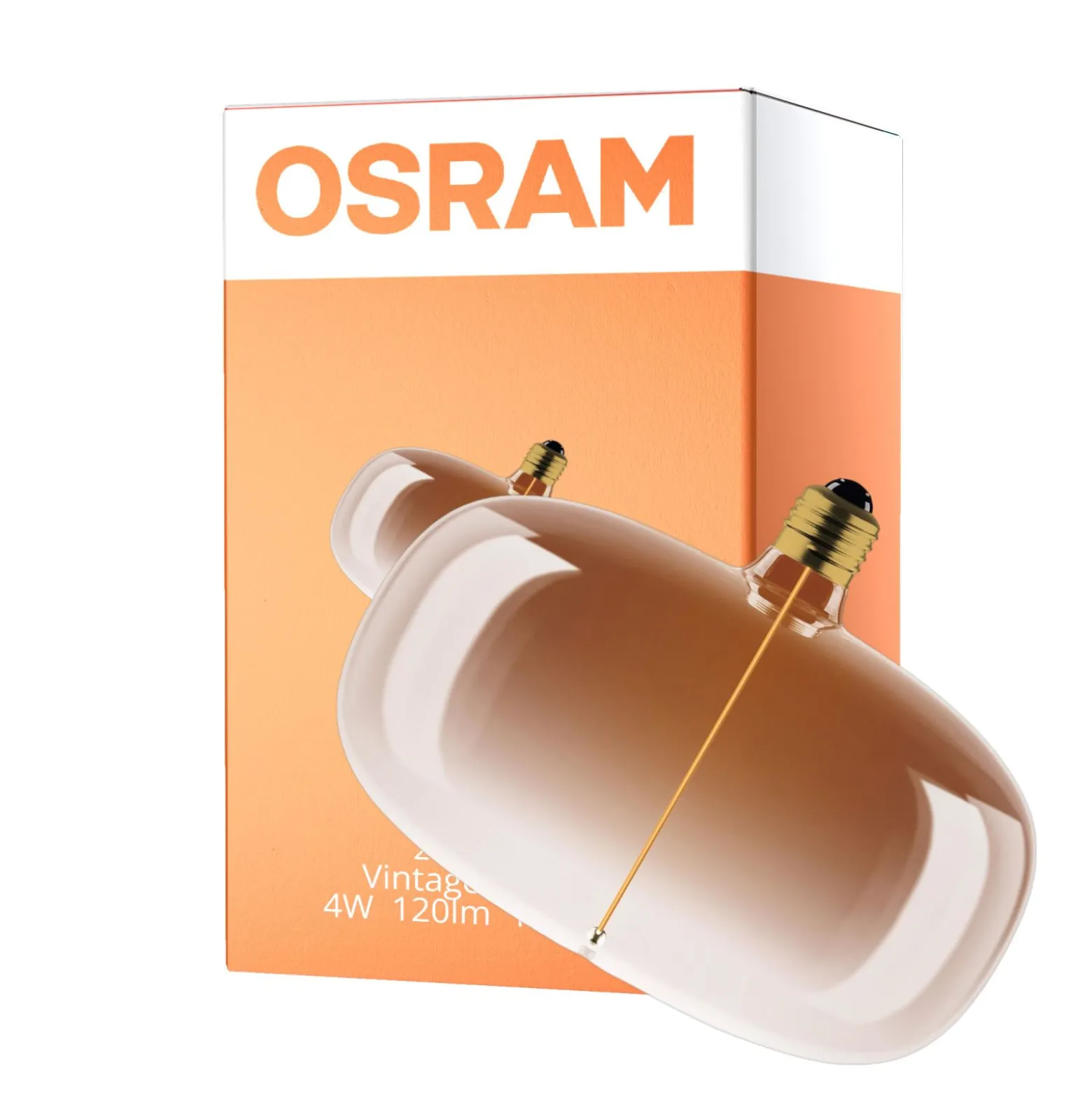 Osram Vintage 1906 LED E27 Special Filament Smoke 4W 120lm - 818 Extra Varm Vit | Dimbar - Ersättare 15W