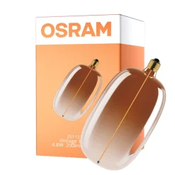 Osram Vintage 1906 LED E27 Special Filament Smoke 4.8W 200lm - 818 Extra Varm Vit | Dimbar - Ersättare 25W