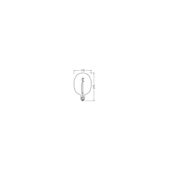 Osram Vintage 1906 LED E27 Special Filament Mirror Silver 4.8W 400lm - 827 Extra Warm White | Dimmable