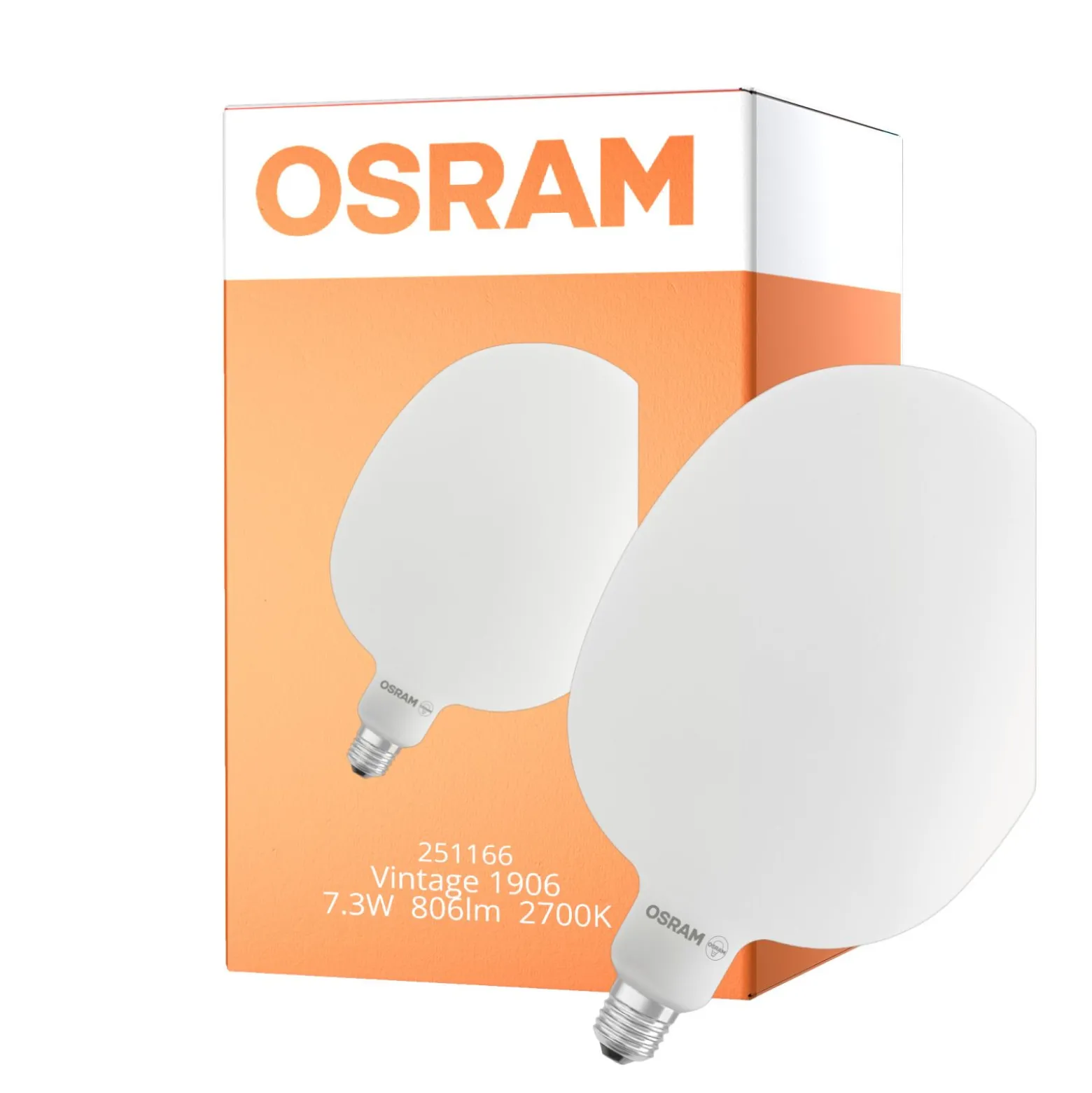 Osram Vintage 1906 LED E27 Special Filament Matt 7.3W 806lm - 827 Extra Varm Vit | Dimbar - Ersättare 60W