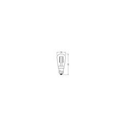 Osram Vintage 1906® LED Special Shapes LED E14 Tubular Ambar 1.6W 50lm - 824 Extra Varm Vit | Ersättare 15W