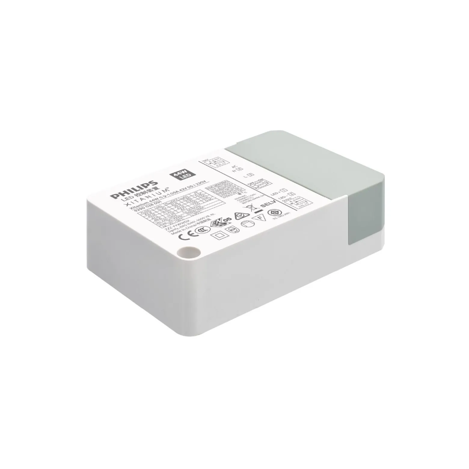 Philips Xitanium G3 Drivdon Max 44W|0.9~1.05A(DIP)|30~42V|incl. DC cable | 900mA (För Noxion)