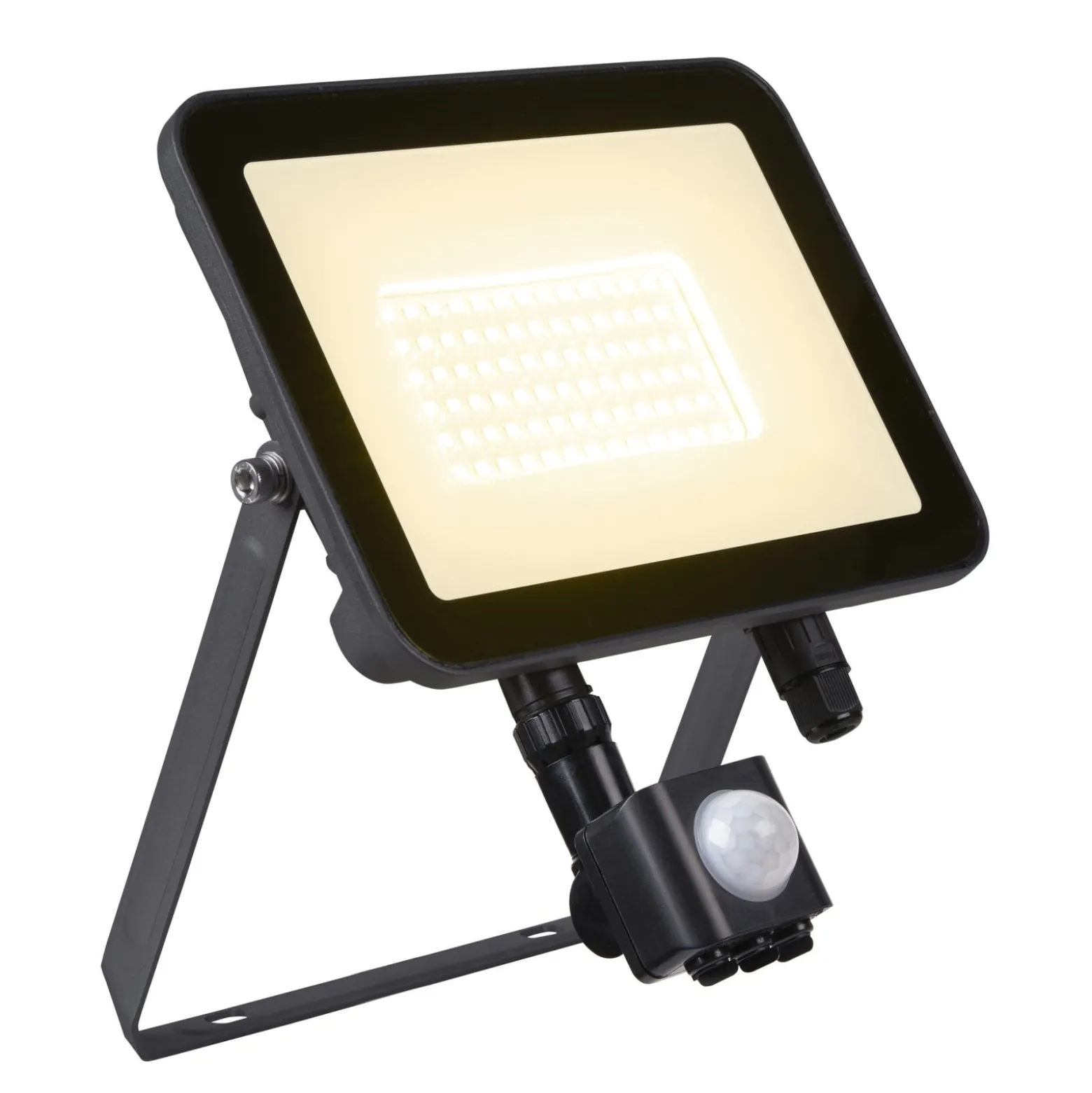 SLV Floodi Strålkastare Aluminium Antracit 48W 5150lm 180D - 830 Varm Vit | Utomhus - IP65 - IK06 - Symmetrisk