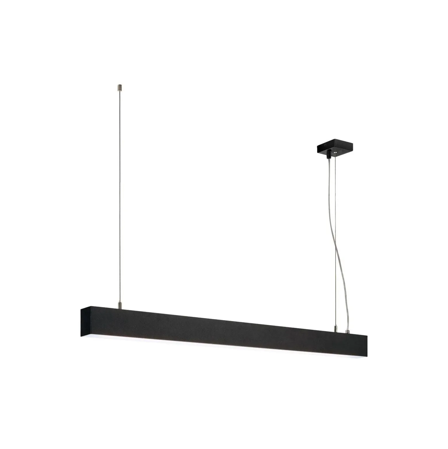 SLV Glenos II Pendellampa Aluminium Svart 43W 2850lm - 830 Varm Vit | 1-10V Dimbar