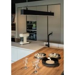 SLV Glenos II Pendellampa Aluminium Svart 43W 2850lm - 830 Varm Vit | 1-10V Dimbar