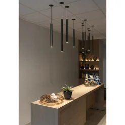 SLV Helia Pendellampa Aluminium Svart 7.5W 500lm - 930 Varm Vit | Bästa Färgåtergivning