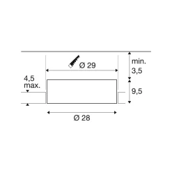 SLV Medo Taklampa Aluminium Vit 8W 1150lm - 930-940 CCT | Bästa Färgåtergivning - UGR<19