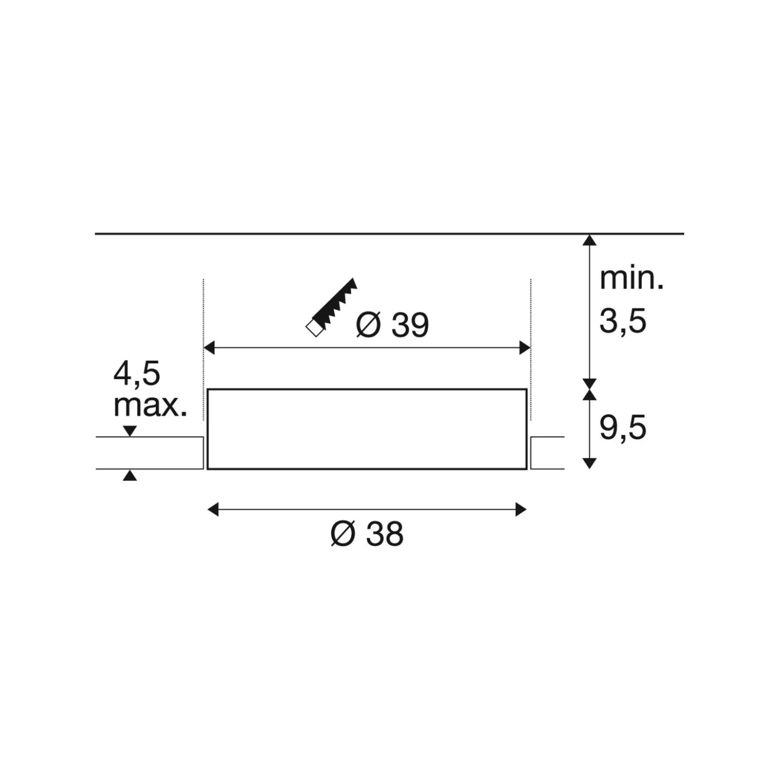 SLV Medo Taklampa Aluminium Vit 16W 2350lm - 930-940 CCT | Bästa Färgåtergivning - UGR<19