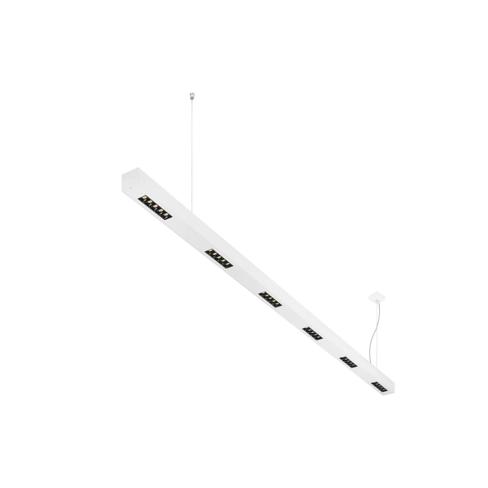 SLV Q-Line Pendellampa Aluminium Vit 93W 4600lm - 940 Kallvit | Bästa Färgåtergivning - UGR<11 - Dimbar