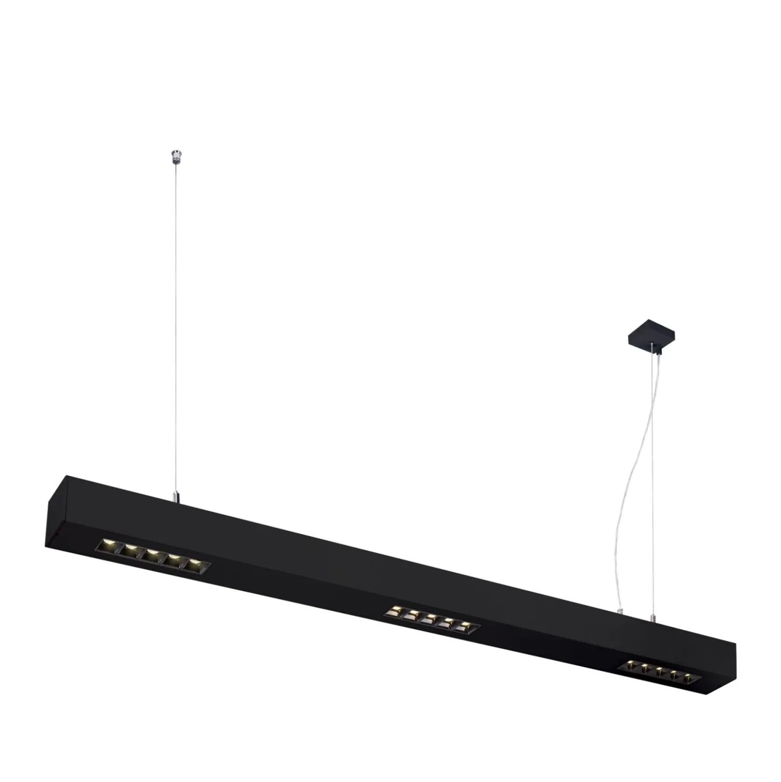 SLV Q-Line Pendellampa Aluminium Svart 46W 2300lm - 940 Kallvit | Bästa Färgåtergivning - UGR<11 - Dimbar