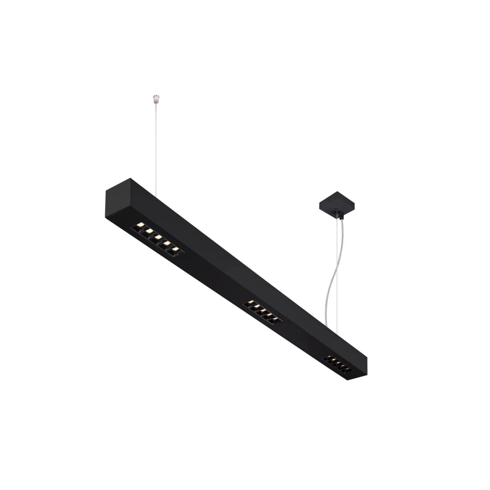 SLV Q-Line Pendellampa Aluminium Svart 46W 2300lm - 940 Kallvit | Bästa Färgåtergivning - UGR<11 - Dimbar
