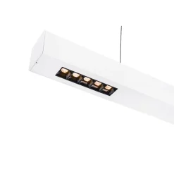 SLV Q-Line Pendellampa Aluminium Vit 46W 2100lm - 930 Varm Vit | Bästa Färgåtergivning - UGR<11 - Dimbar