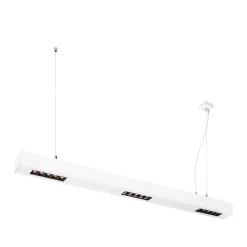 SLV Q-Line Pendellampa Aluminium Vit 46W 2100lm - 930 Varm Vit | Bästa Färgåtergivning - UGR<11 - Dimbar