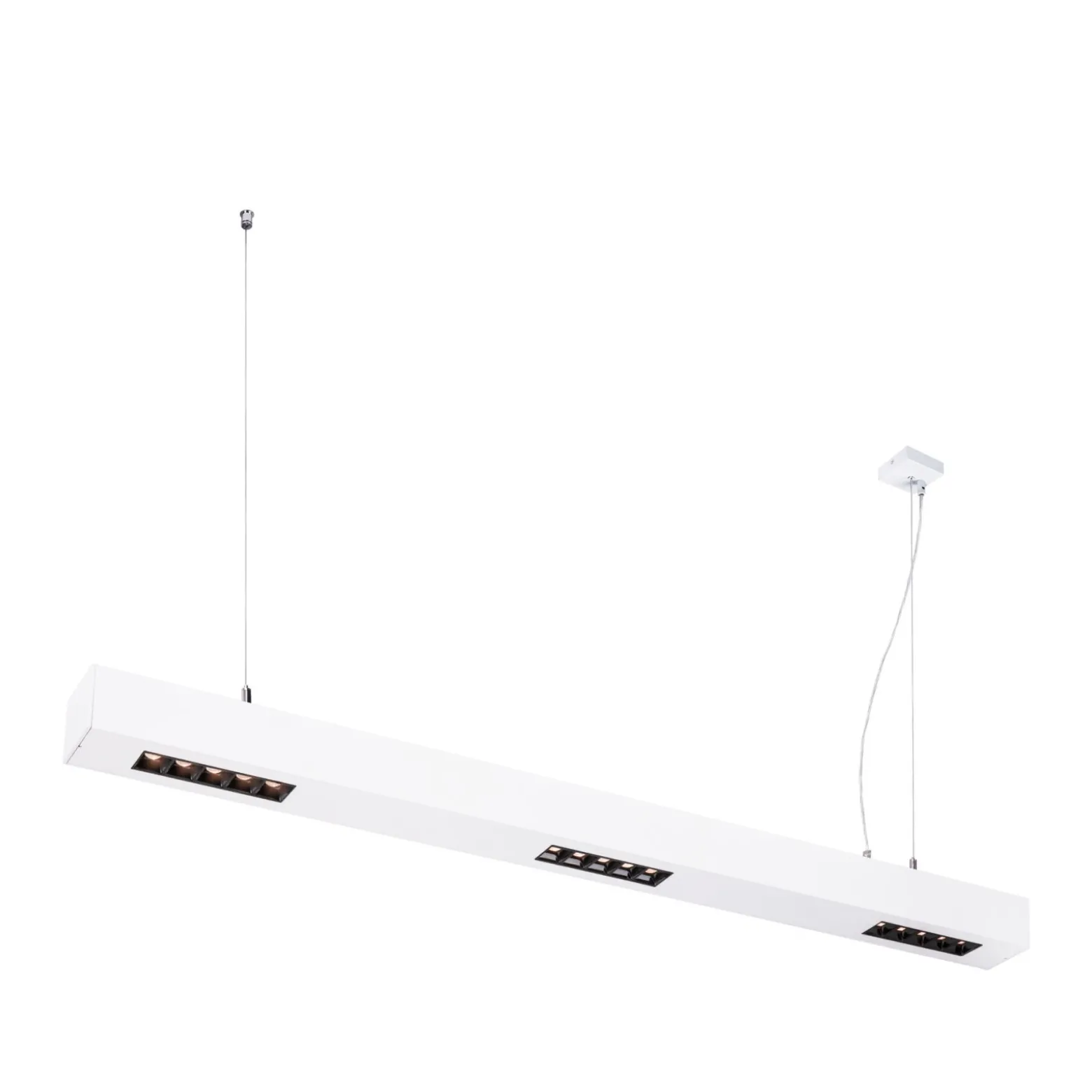 SLV Q-Line Pendellampa Aluminium Vit 46W 2100lm - 930 Varm Vit | Bästa Färgåtergivning - UGR<11 - Dimbar