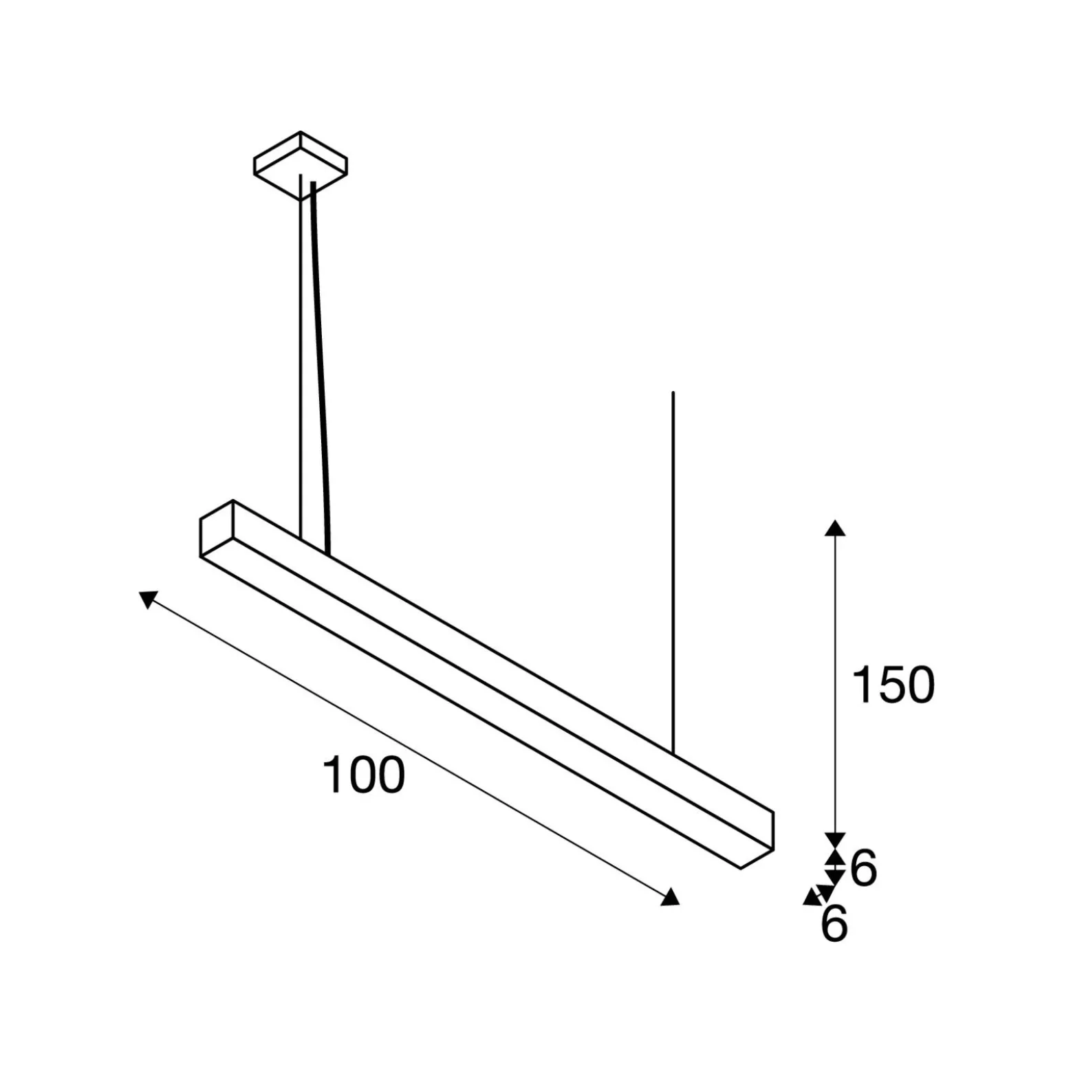 SLV Q-Line Pendellampa Aluminium Vit 46W 2100lm - 930 Varm Vit | Bästa Färgåtergivning - UGR<11 - Dimbar