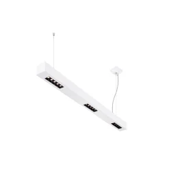SLV Q-Line Pendellampa Aluminium Vit 46W 2100lm - 930 Varm Vit | Bästa Färgåtergivning - UGR<11 - Dimbar